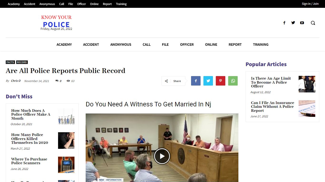 Are All Police Reports Public Record - KnowYourPolice.net